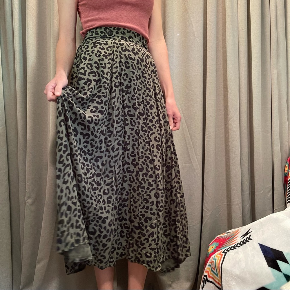 ASOS long skirt. Leopard print